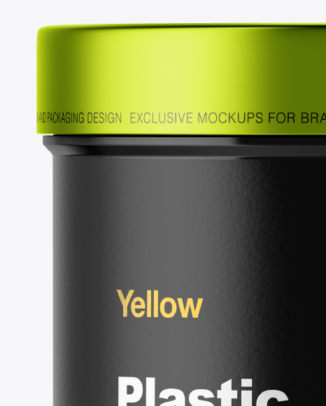 Download Glossy Protein Jar Psd Mockup Front View Yellowimages