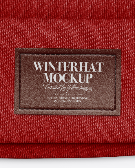 Download Winter Hat Mockup Top View In Apparel Mockups On Yellow Images Object Mockups