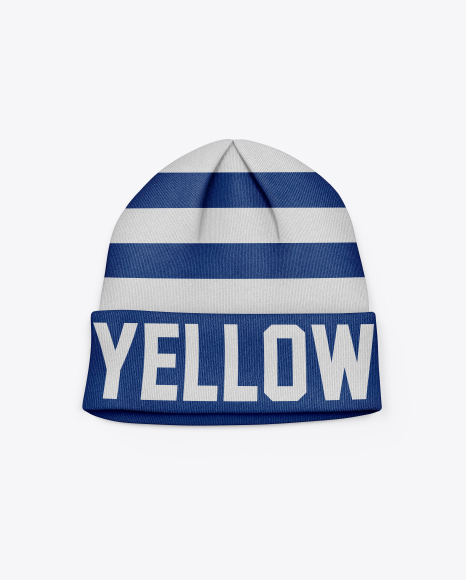 Download Winter Hat Mockup Top View In Apparel Mockups On Yellow Images Object Mockups