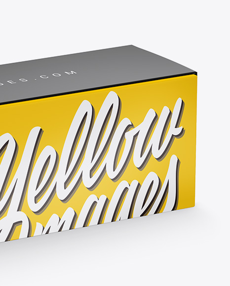 Paper Box Mockup   Half Side View (High Angle Shot) PSD #1