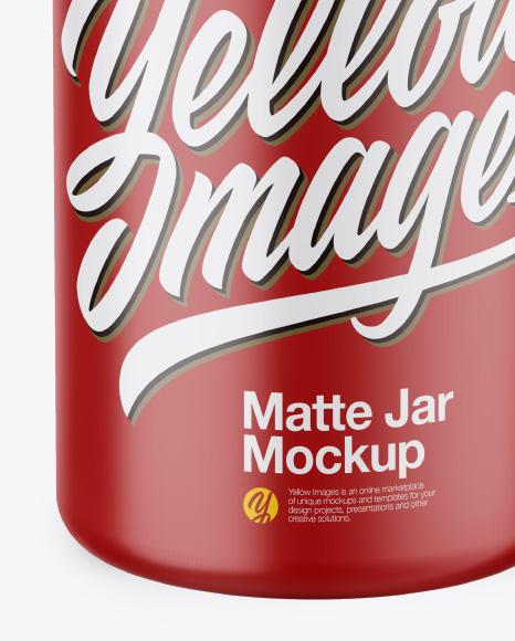 Matte Jar Mockup   Front View PSD #4