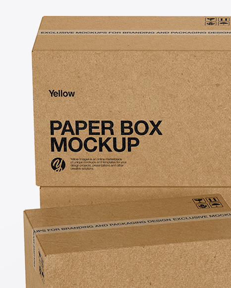 Download Wooden Pallet With 5 Kraft Boxes Mockup Front View In Box Mockups On Yellow Images Object Mockups PSD Mockup Templates