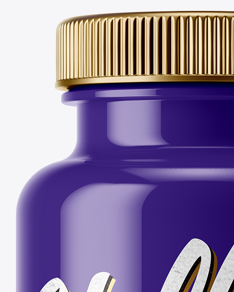 Glossy Plastic Pills Bottle Mockup PSD #2
