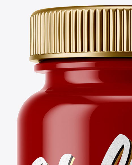 Glossy Plastic Pills Bottle Mockup PSD #2