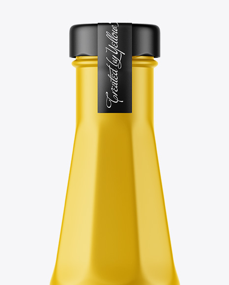 Matte Sauce Bottle Mockup In Bottle Mockups On Yellow Images Object Mockups