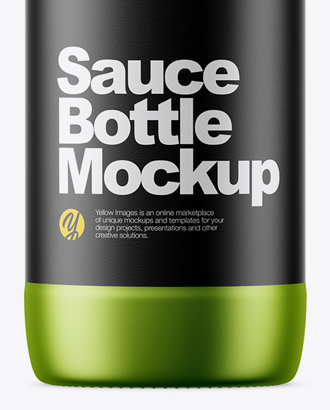 Metallized Sauce Bottle Mockup PSD #7