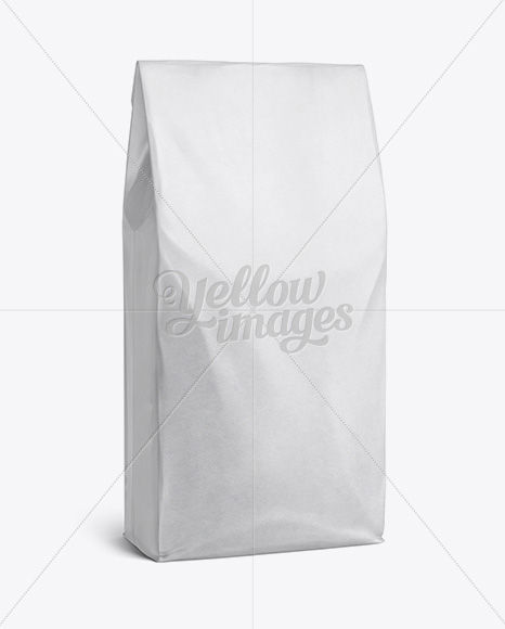 Paper Bag Mockup Halfside View In Bag Sack Mockups On Yellow Images Object Mockups