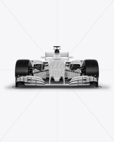 Download Formula One Car Mockup Front View in Vehicle Mockups on Yellow Images Object Mockups