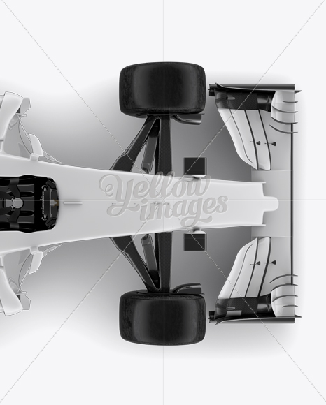 Formula One Car Mockup Top View