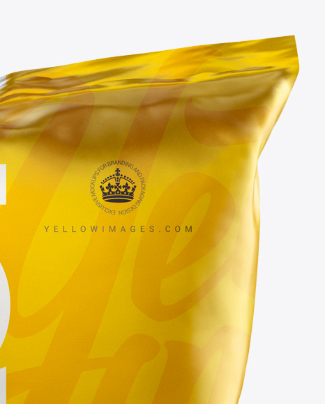 Download Snack Package Mockup In Flow Pack Mockups On Yellow Images Object Mockups PSD Mockup Templates