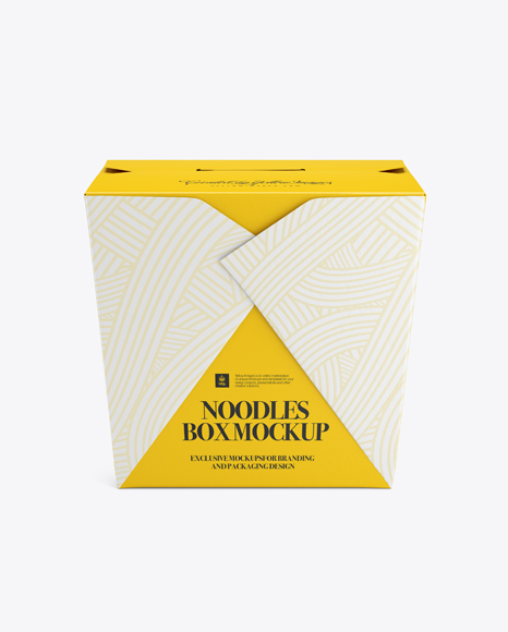 Download Noodles Box Mockup In Box Mockups On Yellow Images Object Mockups PSD Mockup Templates