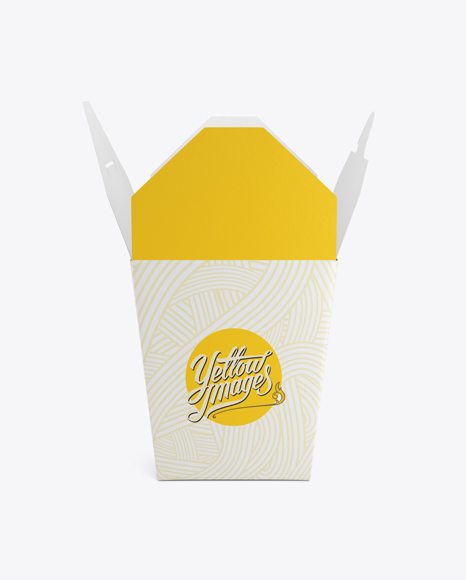 Download Opened Noodles Box Mockup In Box Mockups On Yellow Images Object Mockups PSD Mockup Templates