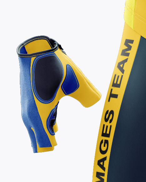 Men S Full Cycling Kit Mockup Back View In Apparel Mockups On Yellow Images Object Mockups