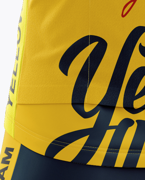 Download Download Mens Cycling Kit Mockup Back View Yellow Images