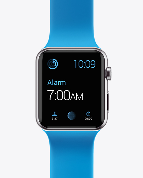 Apple Watch Mockup In Device Mockups On Yellow Images Object Mockups