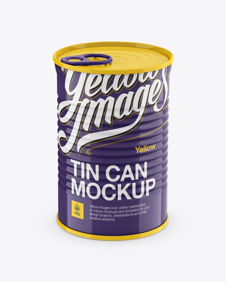 Download Tin Can Mockup In Can Mockups On Yellow Images Object Mockups PSD Mockup Templates