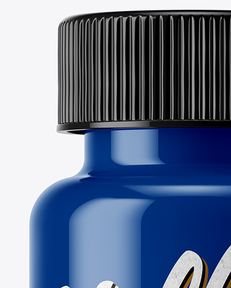 Glossy Plastic Pills Bottle Mockup PSD #1