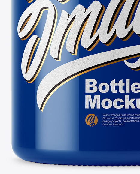 Glossy Plastic Pills Bottle Mockup PSD #6