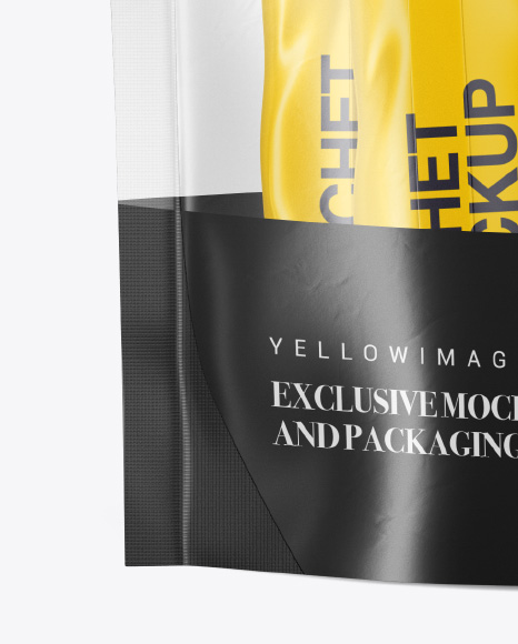 Stand Up Pouch With Sachets Mockup In Pouch Mockups On Yellow Images Object Mockups