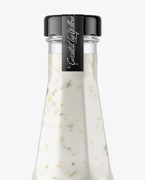 Download Clear Glass Bottle With Garlic Sauce Mockup In Bottle Mockups On Yellow Images Object Mockups Yellowimages Mockups