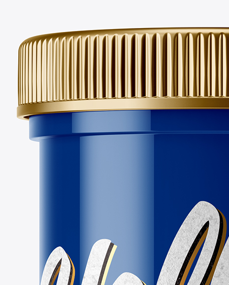 Glossy Plastic Pills Bottle Mockup PSD #2