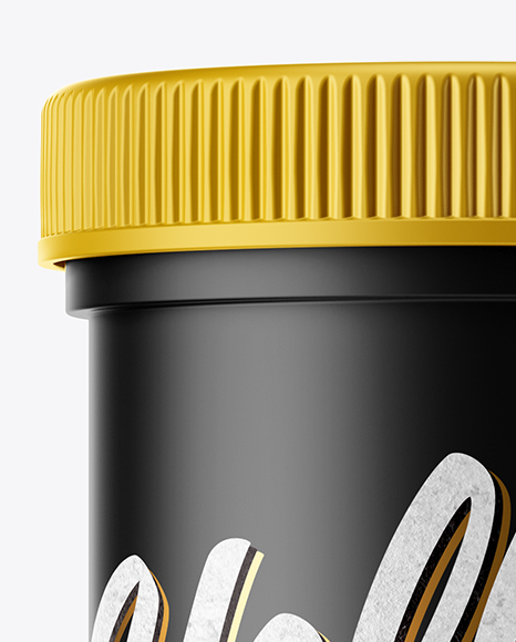 Matte Plastic Pills Bottle Mockup on Yellow Images Object Mockups