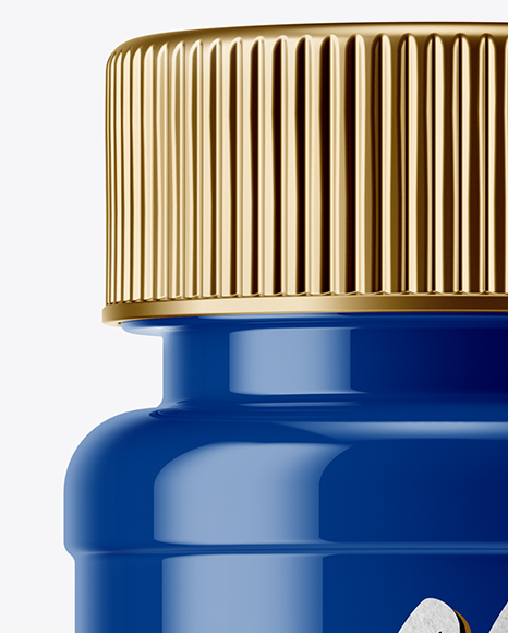 Glossy Plastic Pills Bottle Mockup PSD #2