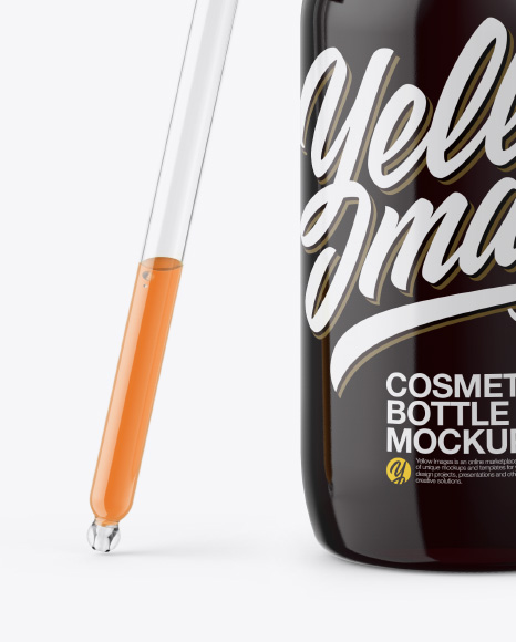 Opened Dropper Bottle Mockup