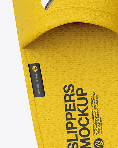 Download Slippers Mockup - Top View in Apparel Mockups on Yellow ...