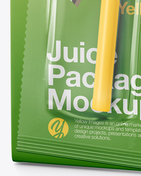 Download Carton Package With Straw Mockup In Box Mockups On Yellow Images Object Mockups PSD Mockup Templates