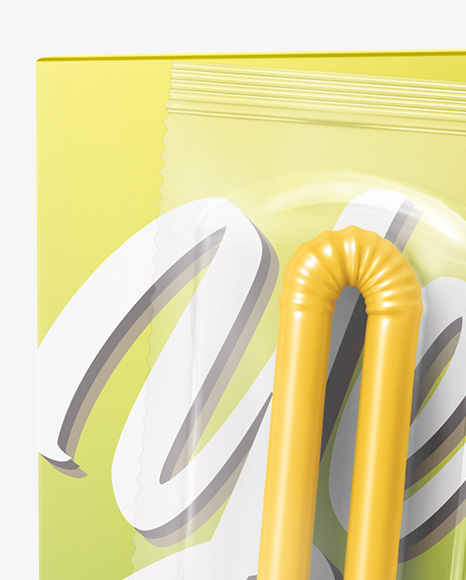 Download Carton Package with Straw Mockup in Box Mockups on Yellow Images Object Mockups