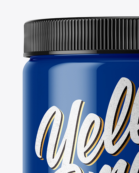 Glossy Plastic Jar Mockup PSD #3