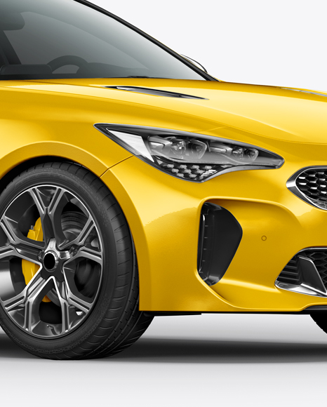 Sport Car Mockup   Half Side View PSD #1