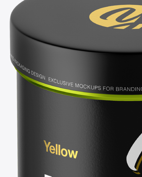 Metallic Jar Mockup   Front View (High Angle Shot) PSD #3