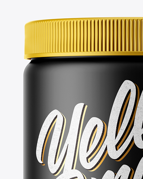 Matte Plastic Jar Mockup PSD #1