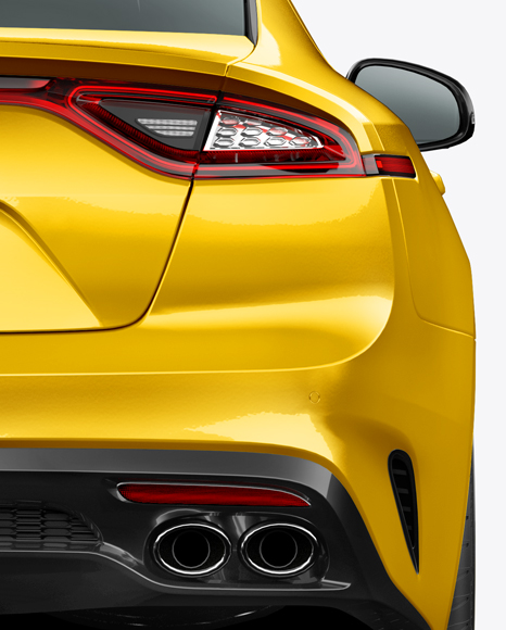 Download Sport Car Mockup - Back View in Vehicle Mockups on Yellow Images Object Mockups