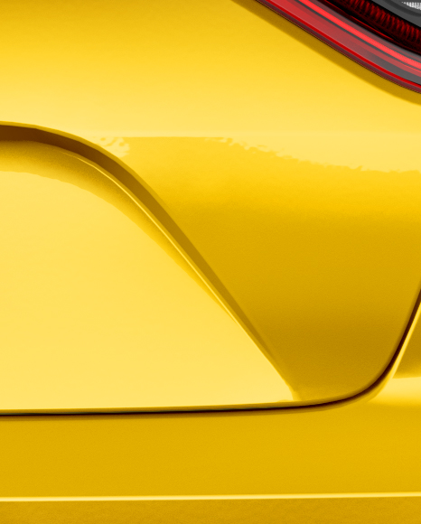 Sport Car Mockup   Back View PSD #5