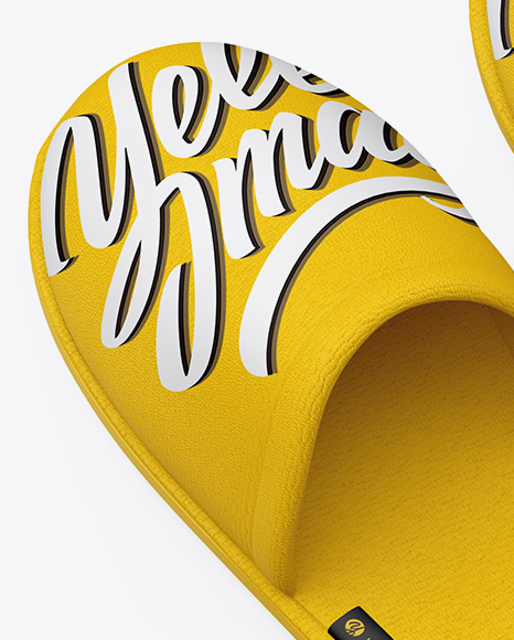 Download Slippers Mockup In Apparel Mockups On Yellow Images Object Mockups