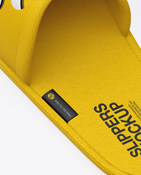 Download Slippers Mockup In Apparel Mockups On Yellow Images Object Mockups PSD Mockup Templates