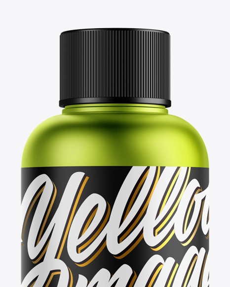 Metallic Plastic Bottle Mockup PSD #2