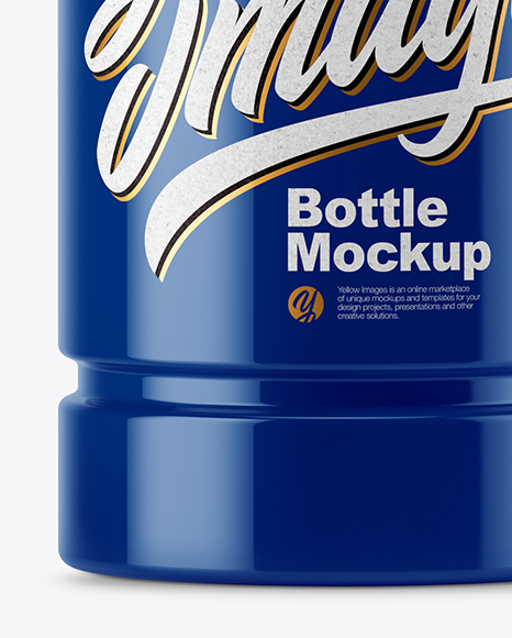 Glossy Plastic Bottle Mockup PSD #6