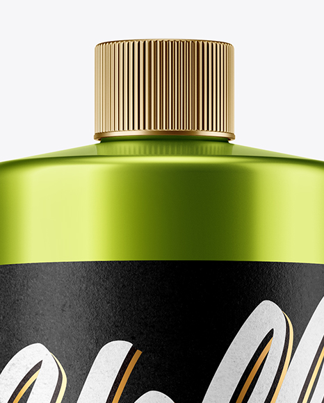 Metallized Plastic Bottle Mockup PSD #1
