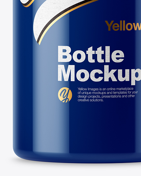 Glossy Plastic Bottle Mockup PSD #6