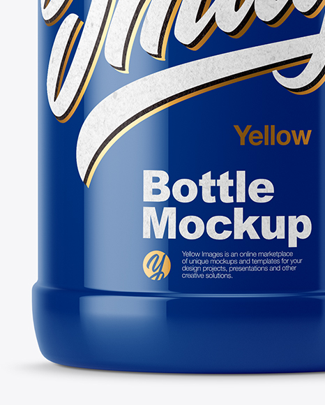 Glossy Plastic Bottle Mockup PSD #6
