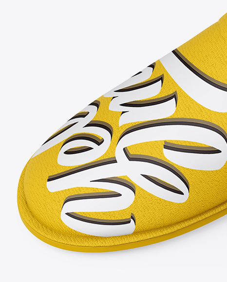 Slippers Mockup In Apparel Mockups On Yellow Images Object Mockups