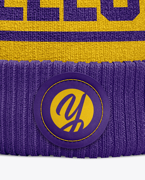 Download Winter Hat Mockup Front View In Apparel Mockups On Yellow Images Object Mockups