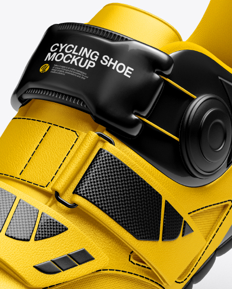 Cycling Shoe Mockup In Apparel Mockups On Yellow Images Object Mockups