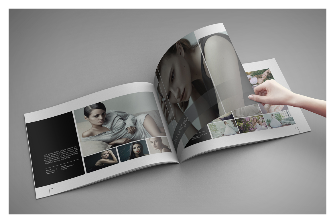 Photo Album Template On Yellow Images Creative Store