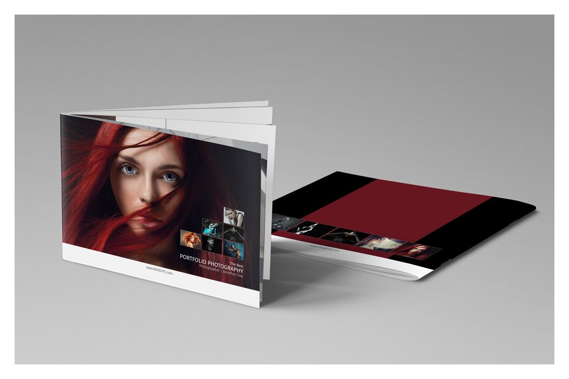Photo Album Template On Yellow Images Creative Store