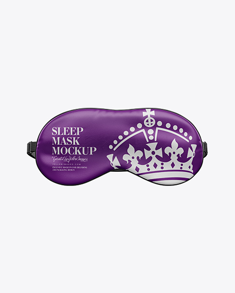 Download Silk Sleep Mask Mockup Front View In Object Mockups On Yellow Images Object Mockups PSD Mockup Templates